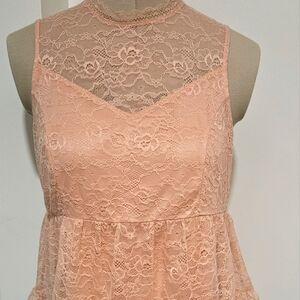 Pink lace top